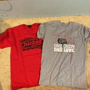 2 Raising Cane’s T-shirts